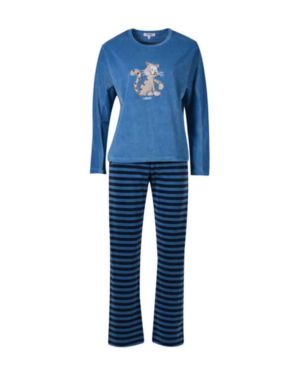 Woody Meisjes-Dames pyjama, blauw