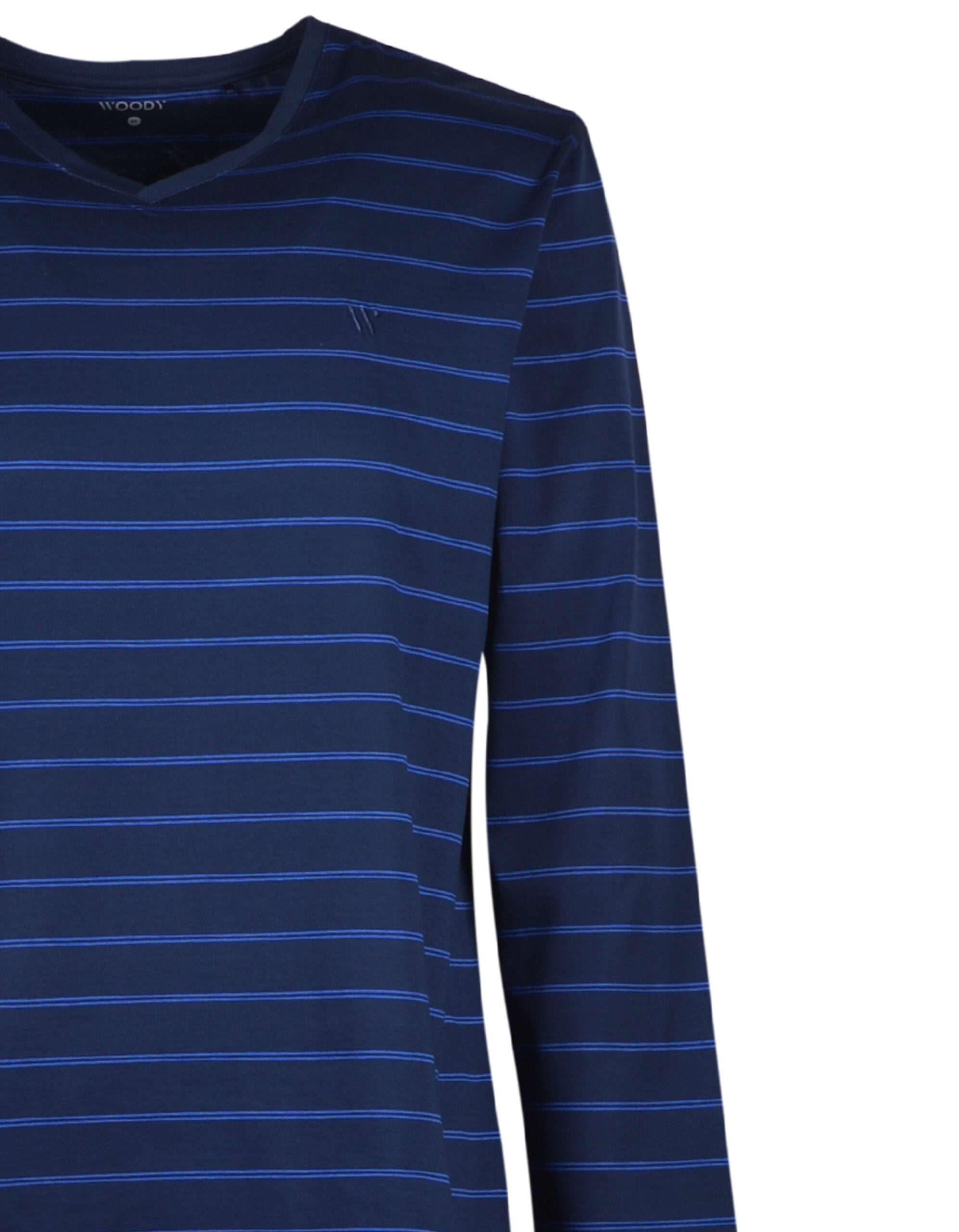 Woody Heren pyjama, donkerblauw-blauw