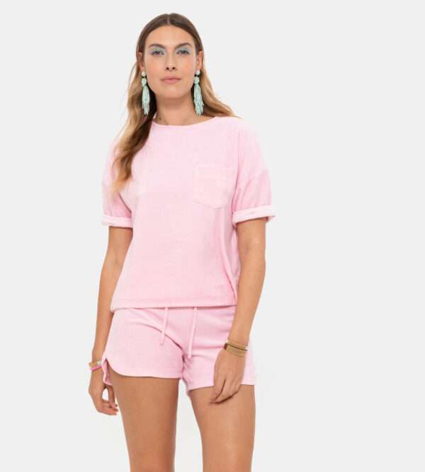 LORDS x LILIES Dames Set van T-shirt en Short, snoep roze