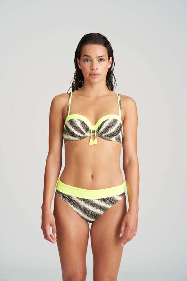 MURCIA Yellow flash bikini slip met omslag