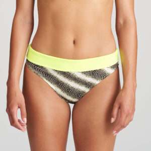 MURCIA Yellow flash bikini slip met omslag