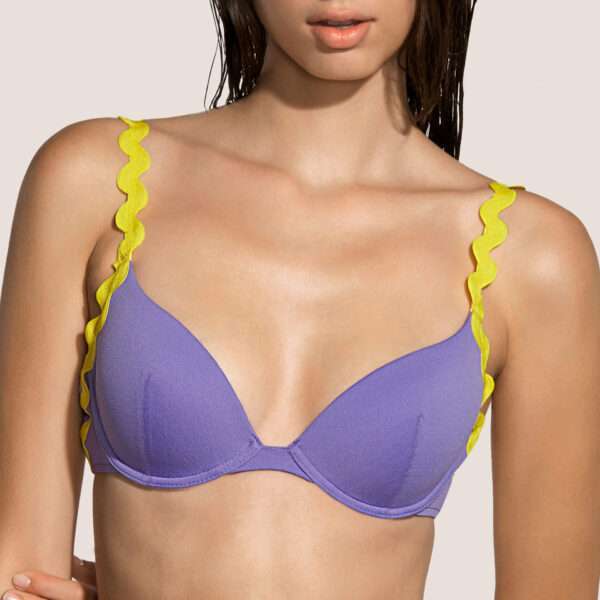DREW Lavender voorgevormde plunge bikinitop