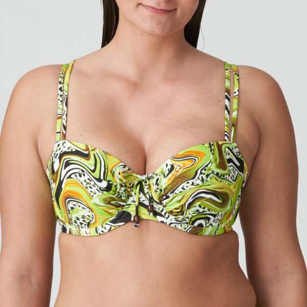 JAGUARAU Lime swirl voorgevormde balconette bikini