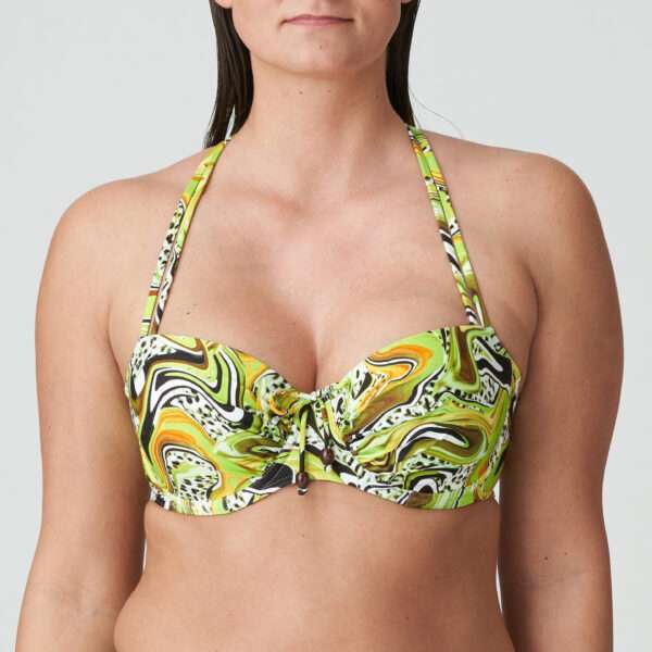 JAGUARAU Lime swirl voorgevormde balconette bikini