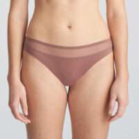 LOUIE satin taupe string