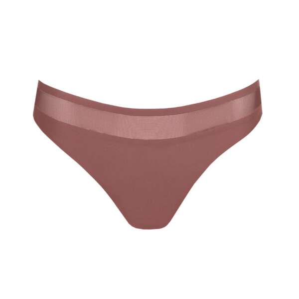 LOUIE satin taupe string