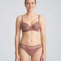LOUIE satin taupe string