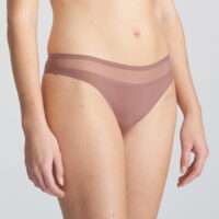 LOUIE satin taupe string