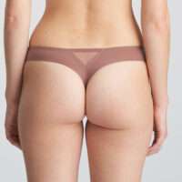LOUIE satin taupe string