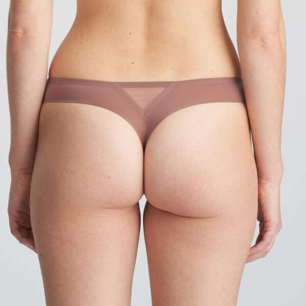 LOUIE satin taupe string