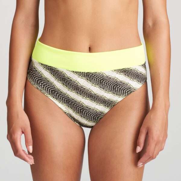 MURCIA Yellow flash bikini slip met omslag