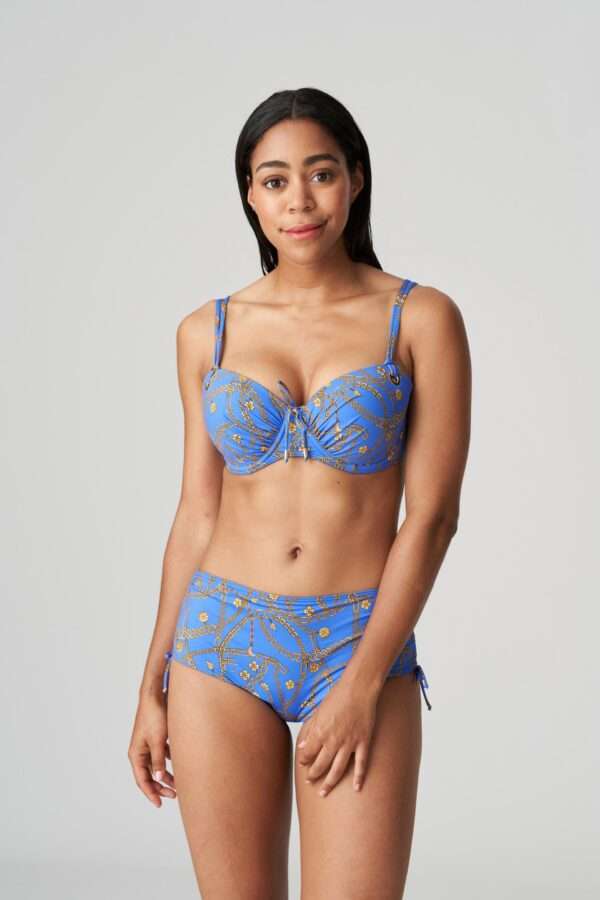 OLBIA electric blue bikini tailleslip met koordjes