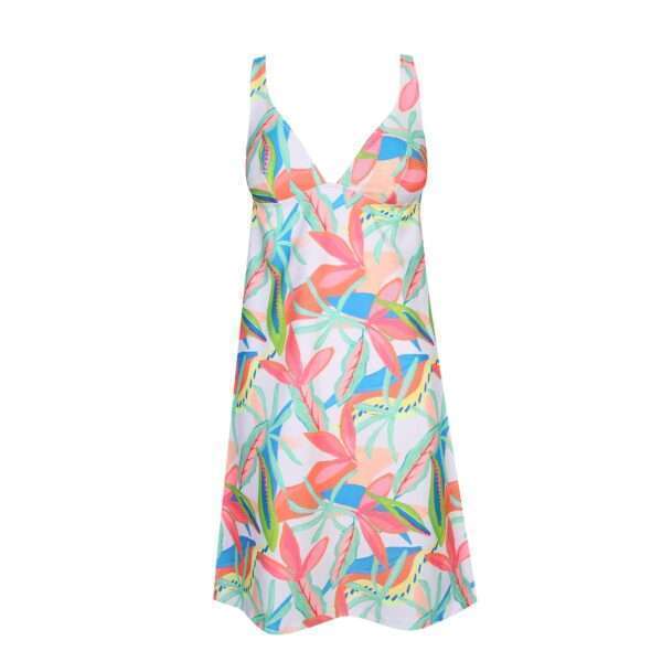 TARIFA Tropical blossom badmode kort jurkje