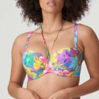 SAZAN Blue Bloom voorgevormde bikinit strapless