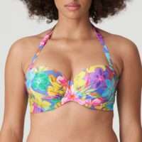 SAZAN Blue Bloom voorgevormde bikinit strapless