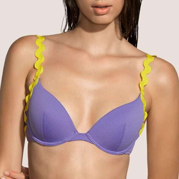 DREW Lavender voorgevormde plunge bikinitop