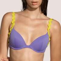 DREW Lavender voorgevormde plunge bikinitop DREW Lavender voorgevormde plunge bikinitop