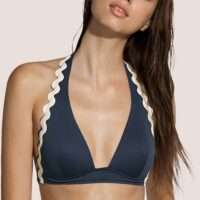 DREW navy blue voorgev. triangel bikinito