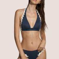 DREW navy blue voorgev. triangel bikinito