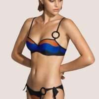 DENIS blauw bikini heupslip met koordjes