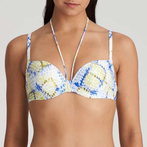 LUNDEY Lime Snake voorgevormde plunge bikinitop