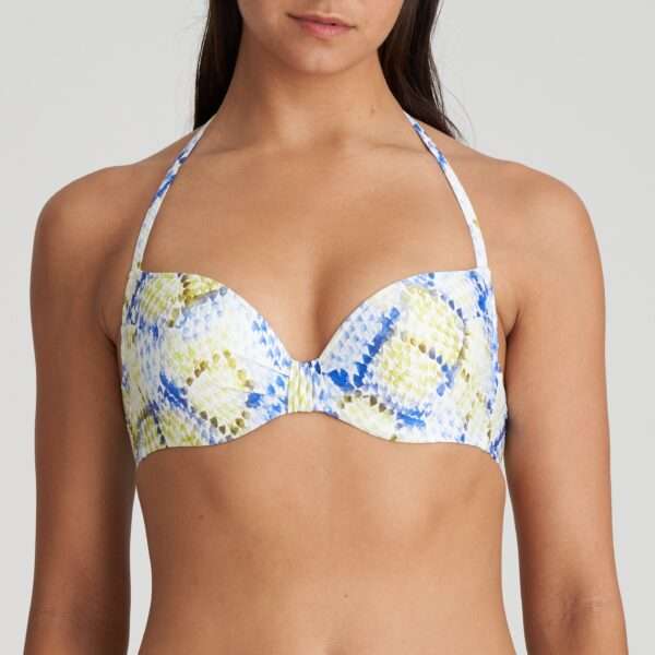 LUNDEY Lime Snake voorgevormde plunge bikinitop