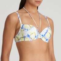 LUNDEY Lime Snake voorgevormde plunge bikinitop