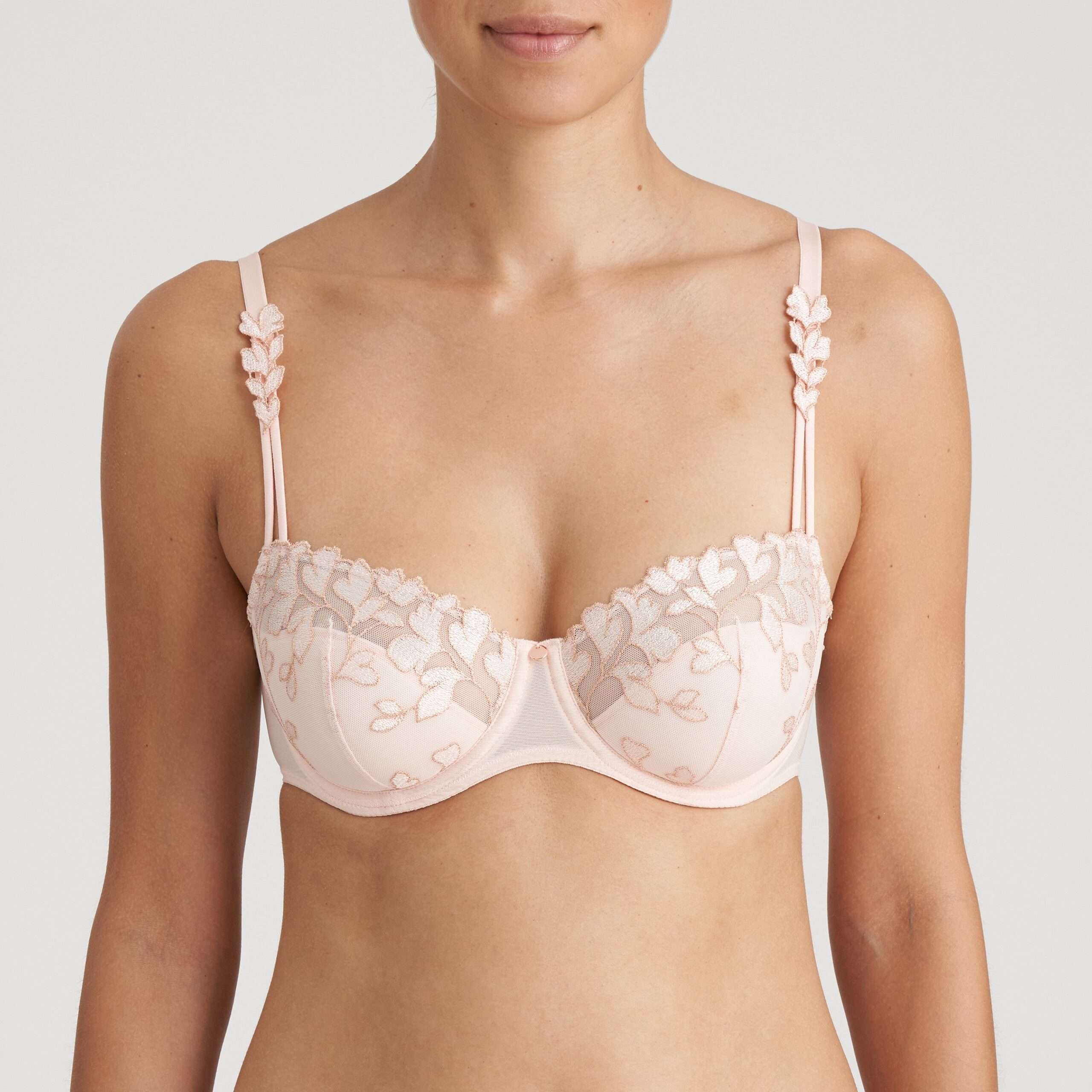 LEDA Glossy Pink balconette halve mousse cups LEDA Glossy Pink balconette halve mousse cups