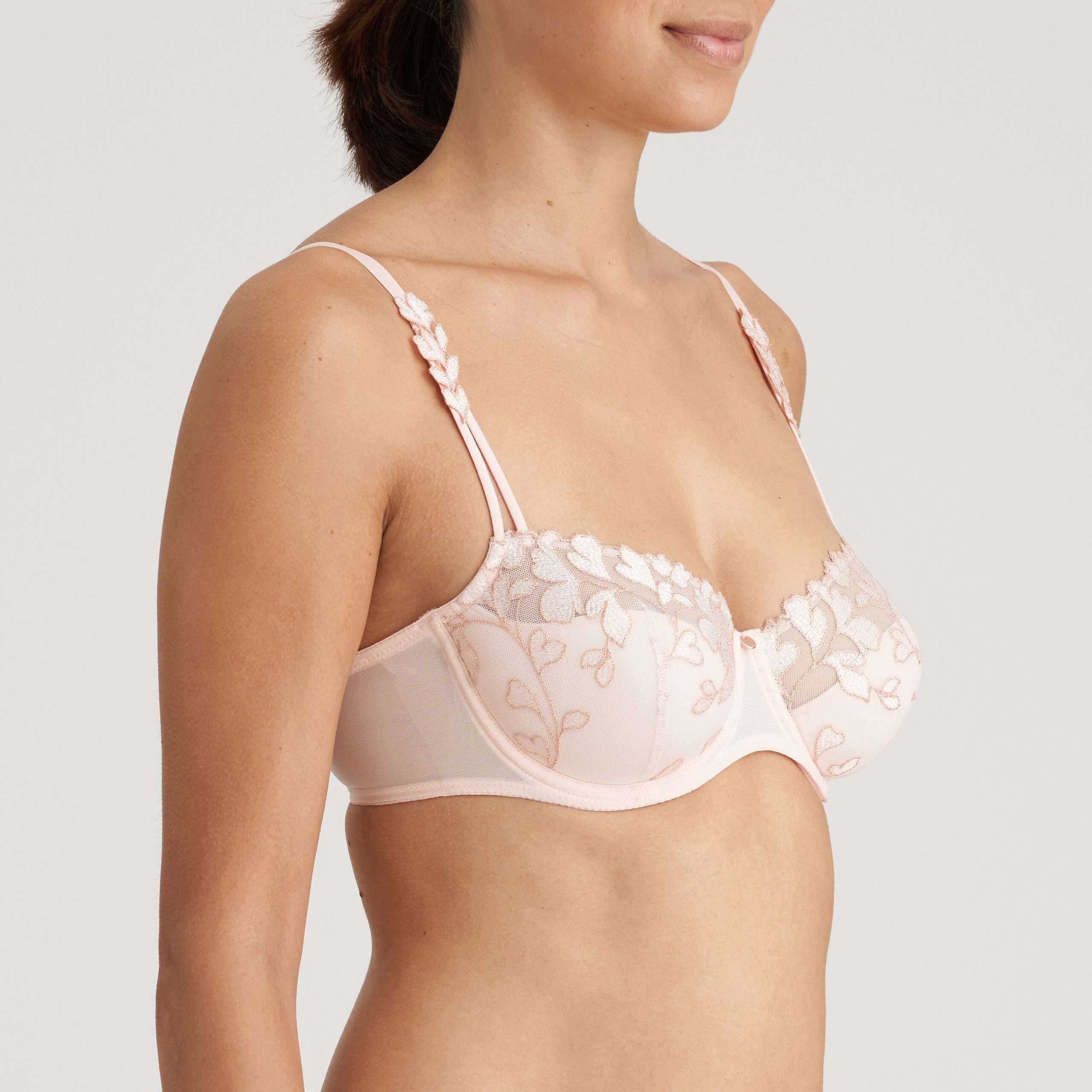 LEDA Glossy Pink balconette halve mousse cups LEDA Glossy Pink balconette halve mousse cups