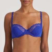 NELLIE Electric Blue plunge bh halve mousse cups