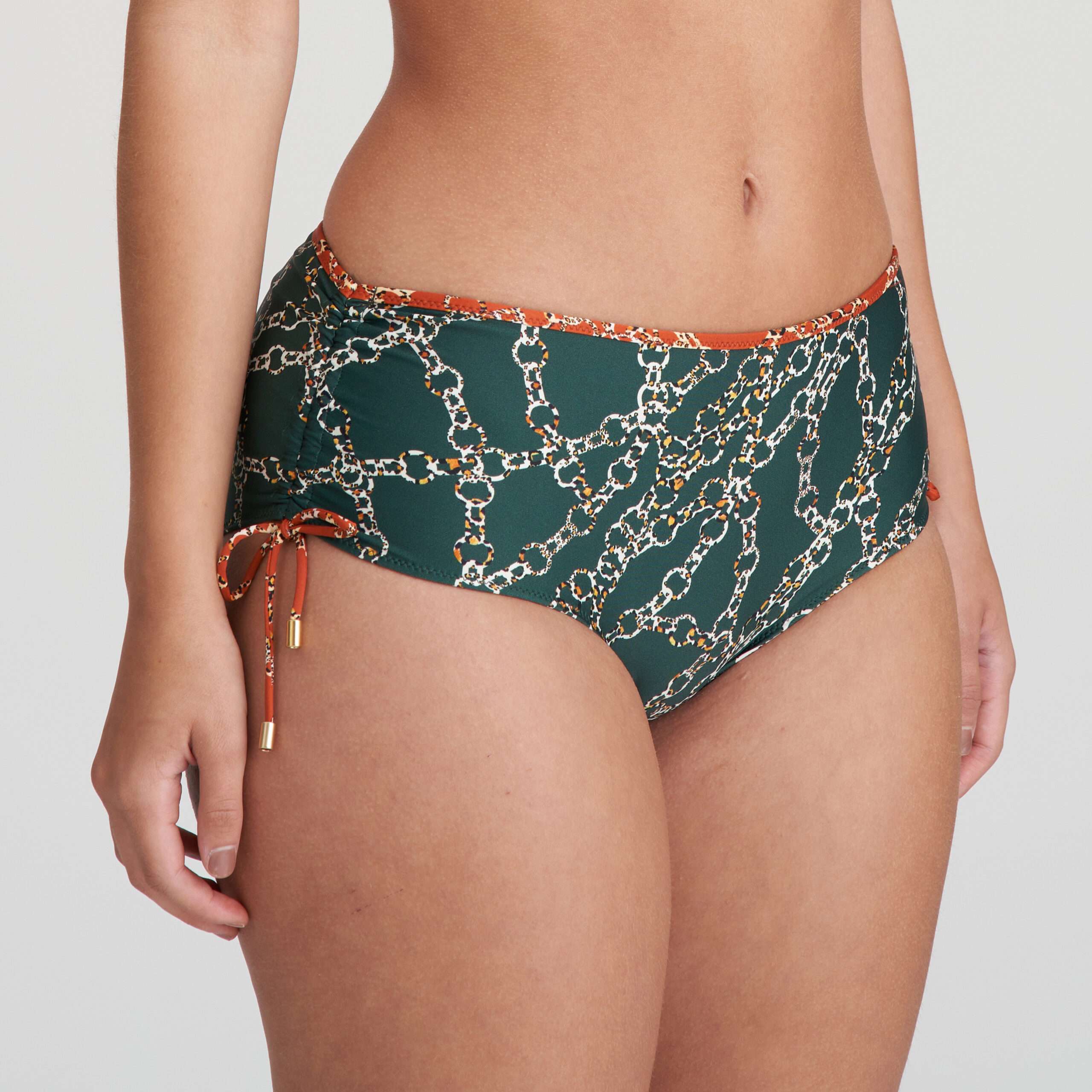 TAZAR Malachite bikini tailleslip met koordjes TAZAR Malachite bikini tailleslip met koordjes