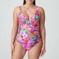 NAJAC Floral Explosion plunge tankini halve mousse