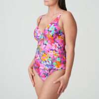 NAJAC Floral Explosion plunge tankini halve mousse