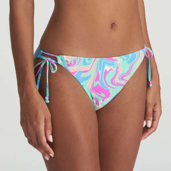 ARUBANI Ocean Swirl bikini heupslip met koordjes