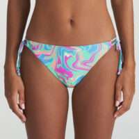 ARUBANI Ocean Swirl bikini heupslip met koordjes ARUBANI Ocean Swirl bikini heupslip met koordjes