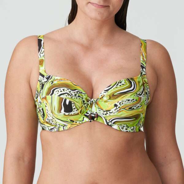 JAGUARAU Lime swirl volle cup bikinitop