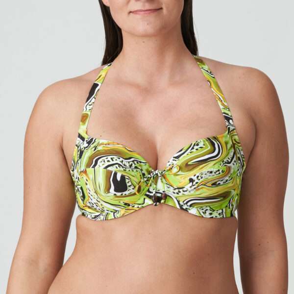 JAGUARAU Lime swirl volle cup bikinitop