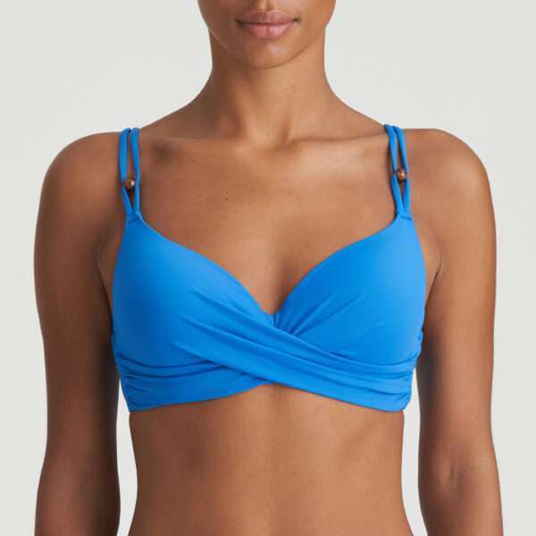 FLIDAIS mistral blauw voorgevormde plunge bikinitop