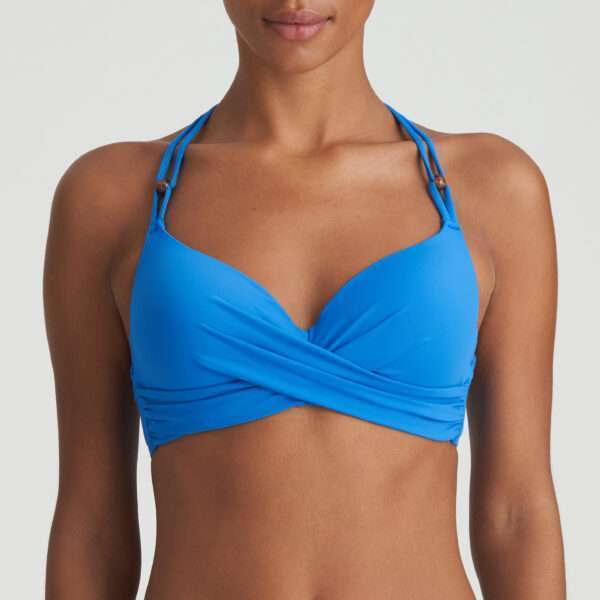 FLIDAIS mistral blauw voorgevormde plunge bikinitop