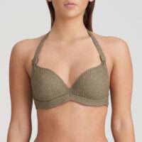 TINJIS golden olive voorgevormde plunge bikinitop