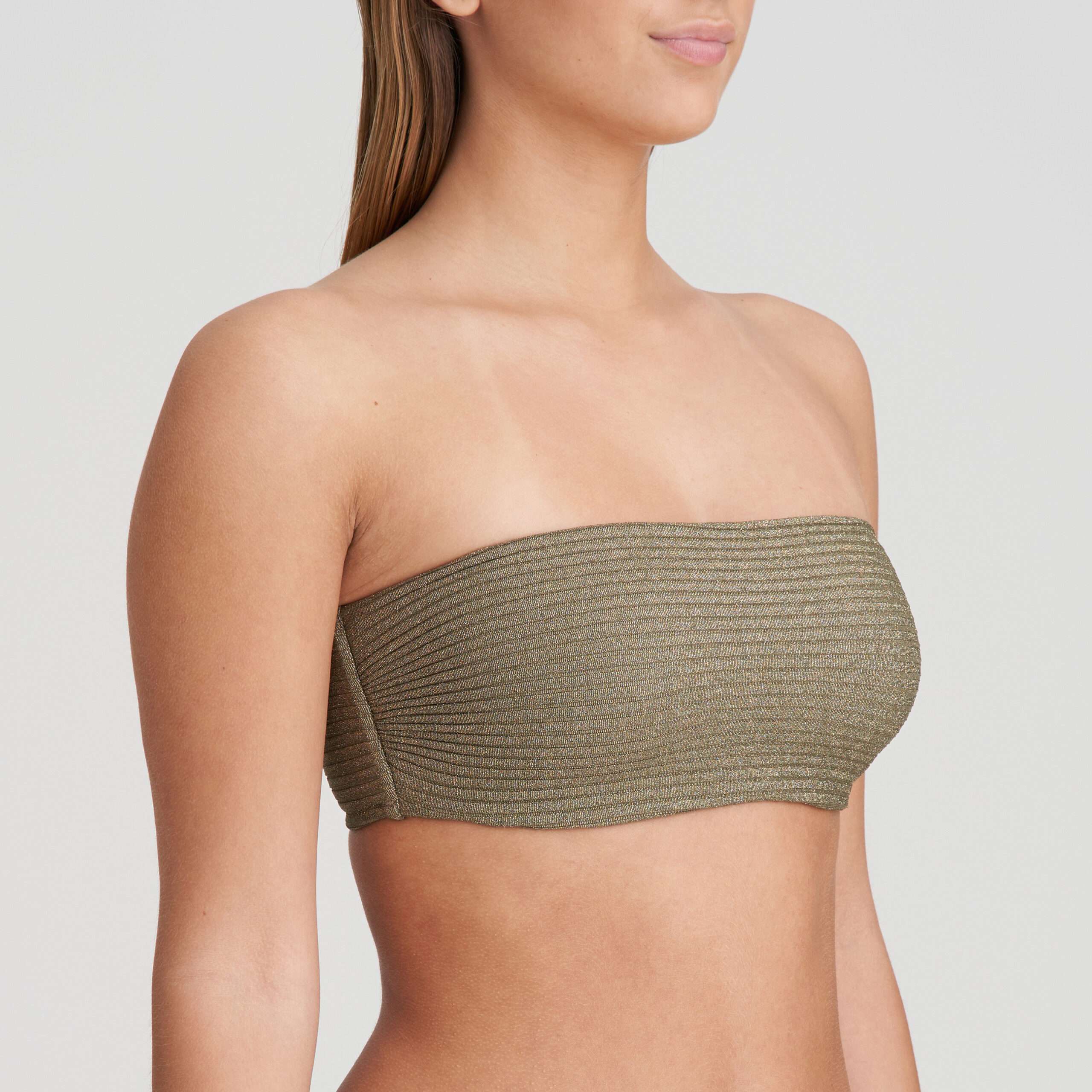 TINJIS golden olive voorgevormde bikini strapless TINJIS golden olive voorgevormde bikini strapless