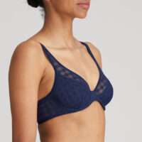 JEREME saffier blauw plunge bh halve mousse cups JEREME saffier blauw plunge bh halve mousse cups