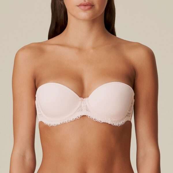 DOLORES glossy pink mousse bh - strapless