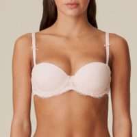 DOLORES glossy pink mousse bh - strapless