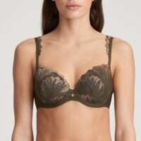 PHOEBE olive green mousse bh hartvorm