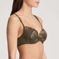 PHOEBE olive green mousse bh hartvorm