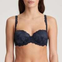 SYLVIA velvet blue balconnet bh met mousse cups