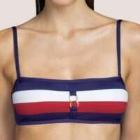 MEGAN Water Blue strapless bikini met mousse