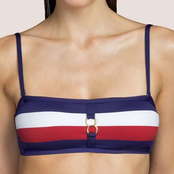 MEGAN Water Blue strapless bikini met mousse