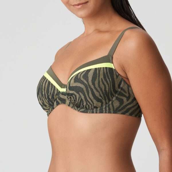 ATUONA Fluo jungle bikini beugel bh met plooitjes